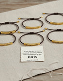 Pulsera "Dios Tiene el Control" - Acero Inoxidable con Mensaje de Fe Unisex